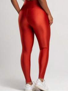 Women Sports Leggings - Màu Hồng  San hô - Xem 2