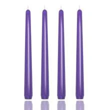 10 Inch Purple Taper Candles,Set Of 4 Tapered Candle, Tall Candlesticks,Conical Stick Candles,Less,Home Dinner, Party, Wedding, Halloween, Christmas (Purple, 10inch){Inchcolor_nameinch:InchPurpleinch,Inchsize_nameinch:Inch10inchinch} - 紫色 - 查看 1