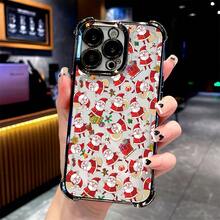 Funda de Teléfono de Decoración Navideña Linda para 17 16e 16 15 14 13 12 11 Pro X XR XSMAX 8 Plus, Funda Trasera Transparente Suave a Prueba de Golpes, Regalo de Vacaciones, Decoración de Temporada, Estilo Anime, Material Duradero, Impresión, Usuarios de, Fans de Anime - Colores mixtos - Ver 2