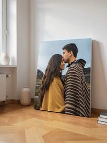 1pc Customized Pet Photo Oil Painting, Personalized Pet Illustration, Can Add Name, Pet Portrait Decor, Home Decoration, Wall Hanging, Personalized Gift, Unique Gift For Her, Unique Gift For Him, Graduation Gift, Ideal Gift For Birthday Or Anniversary, For Girlfriend, Boyfriend, Wife, Husband, Mother, Father, Pet Lover, Pet Owner