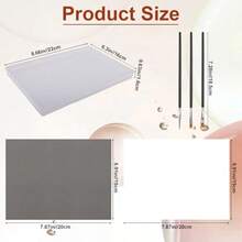 105P Stay Wet Palette For Acrylic Painting Kit Larbeti Portable Wet Palette Tray Box Keep Moist Palette For Painting Miniatures Paint Pallet With 100P Palette Paper 1 Keep Moist Sponge 3P Brush - Gray - View 3