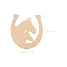 24Pcs Wood Horseshoe Cutouts Blank Horseshoe Wood Cutout Wooden Horseshoes DIY Painting Discs For Home Party Decors - 黑色 - 查看 4