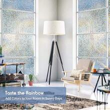 EstiloNEWYOUTH 60X400CM PelíCula Para Vidriera Cuadrada 3D Pegatina Removible Para Ventana De Privacidad Pegatina No Adhesiva Para Ventana De Privacidad Bloqueador UV No Adhesivo Para Oficina En CasaVersióN Mejorada - 1 - Ver 8