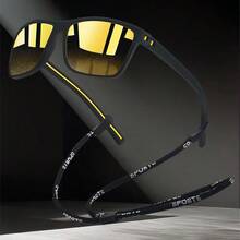 WSZ Retro Square Fashion Glasses With Chain, Luxury Shiny Design, Suitable For Driving, Beach, Outdoor Sports, Shopping, Travel, Hiking, Running, Camping And Other Occasions, Fashionable Vintage Motorcycle Driving Glasses - GL-f566-2 - View 8