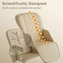 Baby Feeding Chair, Foldable Chair For Small Children, Height Adjustable And Easy To Clean, Baby Feeding Chair - White - View 4