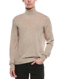 Bruno Magli Merino Wool Turtleneck Sweater - màu nâu - Xem 2