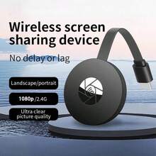 Wireless Screen Sharing Device, Mobile Phone Screen Mirroring Device, Display Adapter,Screen Sharing,High-Definition Android Conversion Connection, Monitor, Projector,Television, TV Stick, Dongle, Mirroring Adapter, WiFi Streaming Media & Movie Display Receiver - Black - G2 - View 2