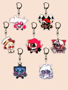 1PC Cartoon Acrylic Keychain, Cute Bag Accessory, Anime Character Keychain, Car Keychain, Backpack, Jewelry Accessory, Perfect For Everyday Wear, Great Gift For Friends And Fans Gifts For Mother, Father, Graduation, And Teacher - Multicolor - View 17