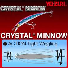 Señuelo flotante Yo-Zuri Yo Zuri R Crystal Minnow - Sábalo fantasma sangrante - Ver 1