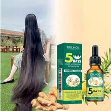 30ml Ginger Essential Oil With Biotin Hair Serum - Ginger Hair Serum, 5-Day Ginger Nourishing Scalp Massage For All Hair Types, Moisturizing Hair Care, Perfect Gift For Valentine's Day And Mother's Day, Unisex - Multicolor - View 2