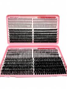 Large Capacity Eyelash Book 776 Pcs Mange Lashes With Spiky Effect Fairy Lashes Anime Eyelashes And 50D 60D 80D100D Fluffy Wispy Soft Lashes 6 Styles Lash Clusters Spike Lashes Individual Lash Clusters, Multi-Type Natural Look,Lashes Clusters Lashes Dramatic Look DIY Your Lashes In Your Way At Homelash Clusters,Eyelash Clusters,Individual Eyelashes,Lashes,Fake Lashes - màu đen - Xem 5