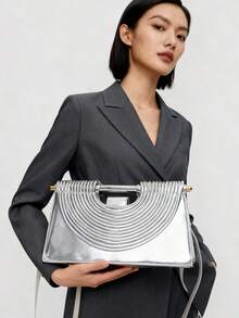 2025新款高端手工编织斜挎包，女士单肩包，流苏设计手提包，梯形 - 彩色 - 查看 14