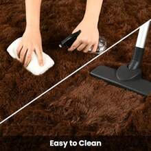 Terrug - Alfombras esponjosas para sala de estar recámara alfombra de área de café de 5 x 7 pulgadas alfombra lavable de felpa súper suave mullida antideslizante linda alfombra moderna para - C y f - Ver 6