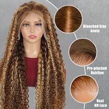 Uveous 200% Density 34 Inch Deep Curly HD Lace Frontal Wig Transparent 13x4 99J Burgundy Curly Lace Front Wigs Red Colored Deep Wave Human Hair Wigs - SP4/27 - 查看 2