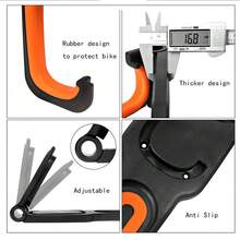 1pc Mountain Bike Wall Mount Rack, Sturdy Load Bearing Hook, Space Saving Folding Bike Hanger Accessory