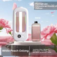 Hotel Grade Essential Oil Diffuser, Long-Lasting Indoor Mist, Aromatherapy Diffuser, Office Air Freshener, Quiet Aroma Diffuser, Home Automatic Fragrance Mist - Rechargeable/Desktop/Wall-Mountable/6 Adjustable Modes/Mood Light/6 Aroma Oils: Lavender, True Self, Gardenia, White Peach Oolong, Serenity, Shangri-La - White - View 14
