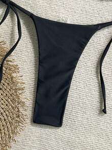 2 件波西米亚豹纹星星印花休闲可爱优雅性感扎染钩针撞色饰边比基尼泳装，海滩度假，春夏 - 彩色 - 查看 5