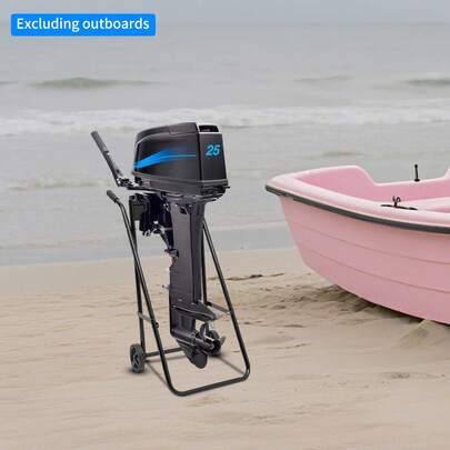 SENDERPICK Carro de transporte para motores fueraborda, portamotores para embarcaciones, remolque plegable para embarcaciones, soporte para carro de motor, soporte multiusos para motores, apto para motores fueraborda de hasta 30 CV