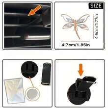 1 pieza Clip de rejilla de ventilación de coche con libélula brillante - Fragancia sólida de aromaterapia, accesorio divertido para el interior del coche, regalo perfecto para el esposo, la esposa o los amigos (perfume no incluido), adecuado para la decoración del interior del coche, ambientador de fragancia duradera, clip de rejilla de ventilación para VW, , Audi, Nissan, Opel, Peugeot, Renault, Chevrolet y talla grande.