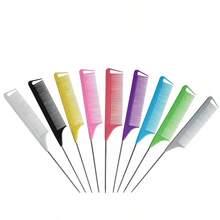 Broken Teeth Pick Dye Comb, Hair Salon Design, Steel Needle Pointed Tail, Plastic Comb, High Temperature Resistant And Anti-Static Pick Dye Comb - Multicolor - View 3