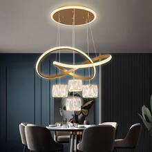 4-Head Crystal Luxury Modern LED Dining Room Pendant Light, Suitable For Dining Table, Bedroom, Living Room, Corridor - Multicolor - View 8