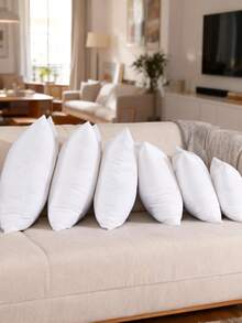 6个装硅胶填充装饰枕芯 – 30x50厘米（250克）/ 40x40厘米（290克）/ 45x45厘米（400克）/ 60x60厘米（710克） – 柔软Tela面料，持久耐用且卫生填充物 – 土耳其制造 - 白色 - 查看 10