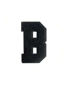 1/26pcs Chenille 2.8 Inch Letter Iron-On Patches, Suitable For Repairing Jeans, T-Shirts And Other Clothing, Letter Patch Badges - Black - View 25