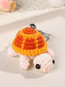 1个可爱手工钩织小乌龟钥匙扣，迷你针织小乌龟吊坠挂件，女士钥匙圈挂饰，包包挂饰，汽车包包挂饰，送给老师、朋友、姐妹的礼物创意