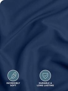 FORZZZ 2000TC Black Hotel Soft Microfiber Quilt Cover Set King Size,3 Pieces Duvet/Donna Cover Set, 1 Quilt Cover Zipper Closure & 2 X Pillowcases - 藏蓝色 - 查看 6