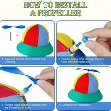 Propeller Hat - Fun Helicopter Fisherman Hat, Colorful Patch Rainbow Design, Sun Protection For Summer Outdoor Activities, And Fancy Dress Party Gifts,Valentine's Day Gifts For Girlfriends, Wives, Boyfriends, And Husbands - 1 - View 6