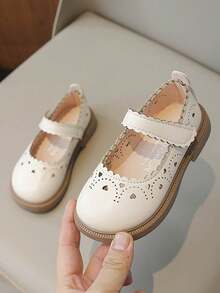 Kinder Mary Jane Ballerinas Mädchen Hohldesign Weiche Sohle Lässig Kleider Schuhe - Beige - Übersicht 4