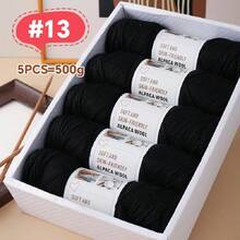 5pcs/Pack Chunky Knitting Yarn, Alpaca Knitted Blend, Handmade Sweater, Scarf, Jacket Knitting Supplies - 5-pack - View 31
