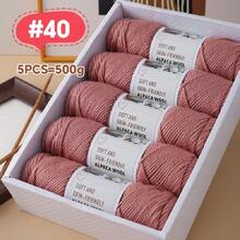 5pcs/Pack Chunky Knitting Yarn, Alpaca Knitted Blend, Handmade Sweater, Scarf, Jacket Knitting Supplies - 5-pack - View 22