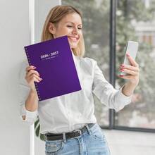 2026 Planner - 2 Year Monthly Planner 2026 - 2027, JAN. 2026 - DEC. 2027, 8.5x 11 26 - 27 Monthly Calendar, Large Planner With Bound, 24 Months School Office Schedule - Purple - D-purple - View 5
