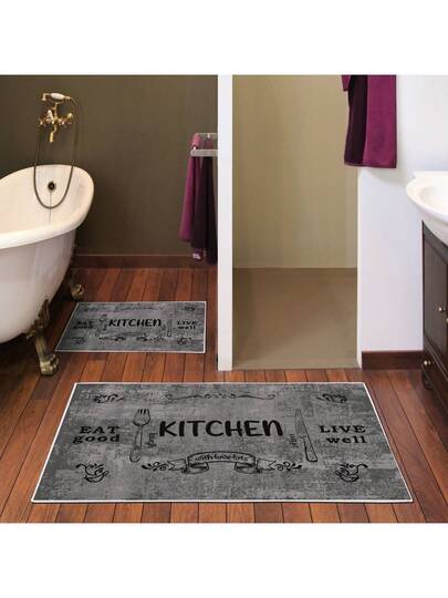 Pearl Digital Non Slip Printed Turkish Vloerkleed AL4033 Zachte Touch, Washable Tapijt Felt Backing PC's Moderne ative Vloer Mat, Living Room, Bedroom, Kitchen, Hallway Or Entryway Available In Many Sizes. Quick Drying, Highly Absorbent, Soft, Com Tafel Both Indoor Outdoor view 4