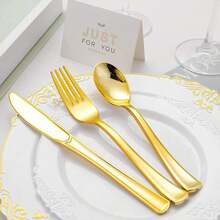 6pcs Stainless Steel Gold Dessert Salad Forks, Suitable For Home Kitchen Or Restaurant, Wedding Party, Size 7.5 Inches/19cm - Multicolor - View 5