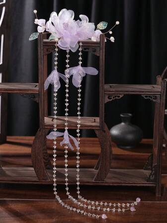 1pc Pearl Tassel Bridal Hair Clip Hairpin