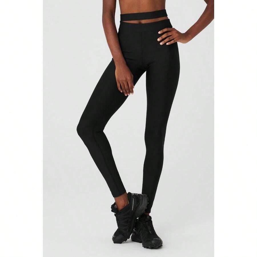 Alo Yoga Airlift High-Waist  Access Legging - Dark Cactus |  | Women Outdoor Leggings - 黑色 - 查看 1
