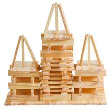 100pcs Creative Wooden Shaped Building Blocks, Hand-Eye Coordination Educational Toy, Parent-Child Interactive Stacking Puzzle Game, Birthday/Christmas Gift - Multicolor - View 13