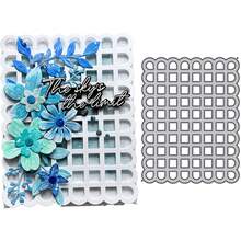 1pc Metallic Silver-Gray Fanned Grid Cutting Die, Art Paper Carving Template, Metal Cutting Die For Paper Card Making, Scrapbooking DIY Card Album Craft Decor - Silver Gray - View 3