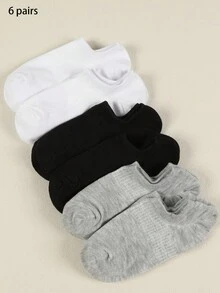 6 Pairs Women's Low Cut Socks, No Show Socks Set With Black/White/Grey/Multicolor Leopard Print, Non-Slip, Moisture-Wicking And Anti-Fall Design - Multicolor - View 7