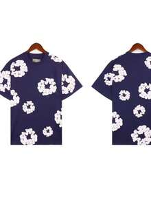 Foam Donut Printed Kapok Short-Sleeved Casual T-Shirt Cover For Men WomenNew Style - Hải quân - Xem 3