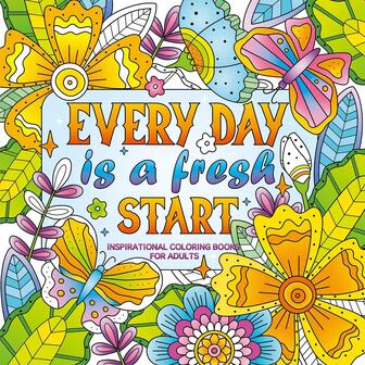 Line Flower Coloring Book-Inspirational Coloring Book For Adults: 32 Sheets Motivational Quotes & Patterns To Color - A Variety Of Relaxing Positive Affirmations For Adults & Teens ,Relaxation & Stress Relief,Color & Frame,Line Colouring, Garden Colouring Book