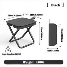 1 PC Outdoor Folding Chair, Folding Bag Fishing Chair, Fully Folded Pony Tie, Line Zipper Chair, Outdoor Camping Folding Stool, Outdoor Picnic Folding Stool.