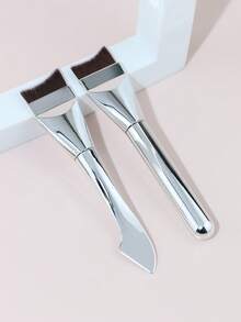 1 Dual-Ended Foundation Brush, 1 Teardrop Makeup Sponge Puff (Dual-Ended Fishtail Foundation Brush, Crescent-Shaped Flat Head, Ultra-Thin, Smooth Foundation Application Brush, Does Not Absorb Too Much Product, Dedicated For Foundation Liquid),Brush Set,Makeup Brush Kit,Make Up Brush Set,Make Up Set Complete,Makeup Brush Set,Complete Makeup Kit,Brush Kit,Brushes Makeup Set,Makeup Gift Set,Set - Multicolor - View 10