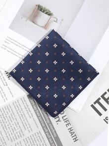 1pc Men's Fashion Floral Pattern Pocket Square, Suitable For Business, Banquet, Wedding, Party And Holiday Matching - A - View 11