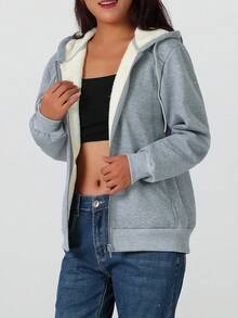 女士舒适冬季套头卫衣 - 柔软保暖内衬卫衣，居家休闲及旅行皆宜