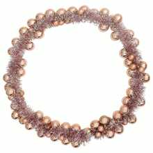 Christmas Ball Garland Rose Gold 186 Cm Polystyrene - Gold - View 6