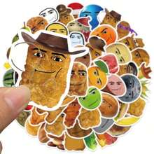 58pcs Face -Winning Smile-Chicken Nugget Meme Stickers - 彩色 - 查看 3