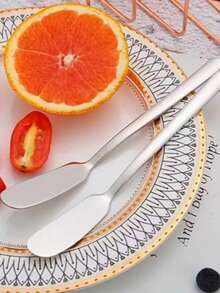 1pc Stainless Steel Butter Knife, Cheese Spreader, Jar Scraper, Metal Can Scraper, Kitchen Butter Knife, Multi-Function Butter Spreader, Kitchen Tools, Kitchen Accessories, Valentine's Day Gift